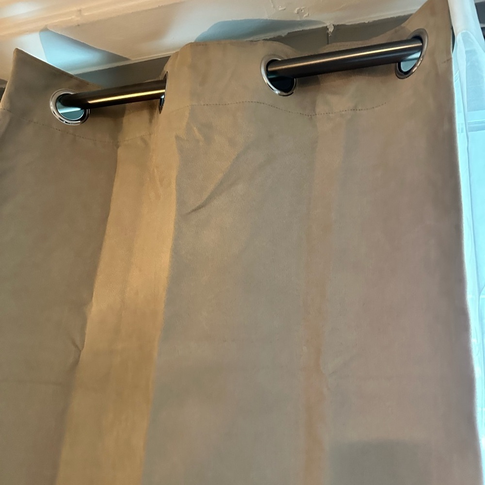 IKEA Tan Curtains with Grommets